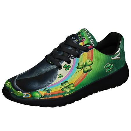 

Black Cat Irish StPatrick s Day Shoes Sneakers Black Size 4.5