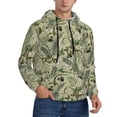 thumbnail image 2 of Haiem Tropical Plants Green Patterned Men's Hoodie with Kangaroo Pocket - Ideal Pullover Sweatshirt for Daily Wear, Travel, and Home-4X-Large, 2 of 7