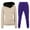 Purple, variant on USSUMA Womens Sweatsuit Set Women’s Hoodie Long Sleeved Pullover Sweatpant Outfits Solid Tracksuit Stretch Waist Comfy Jogger Sets Loose Work Fall Suit