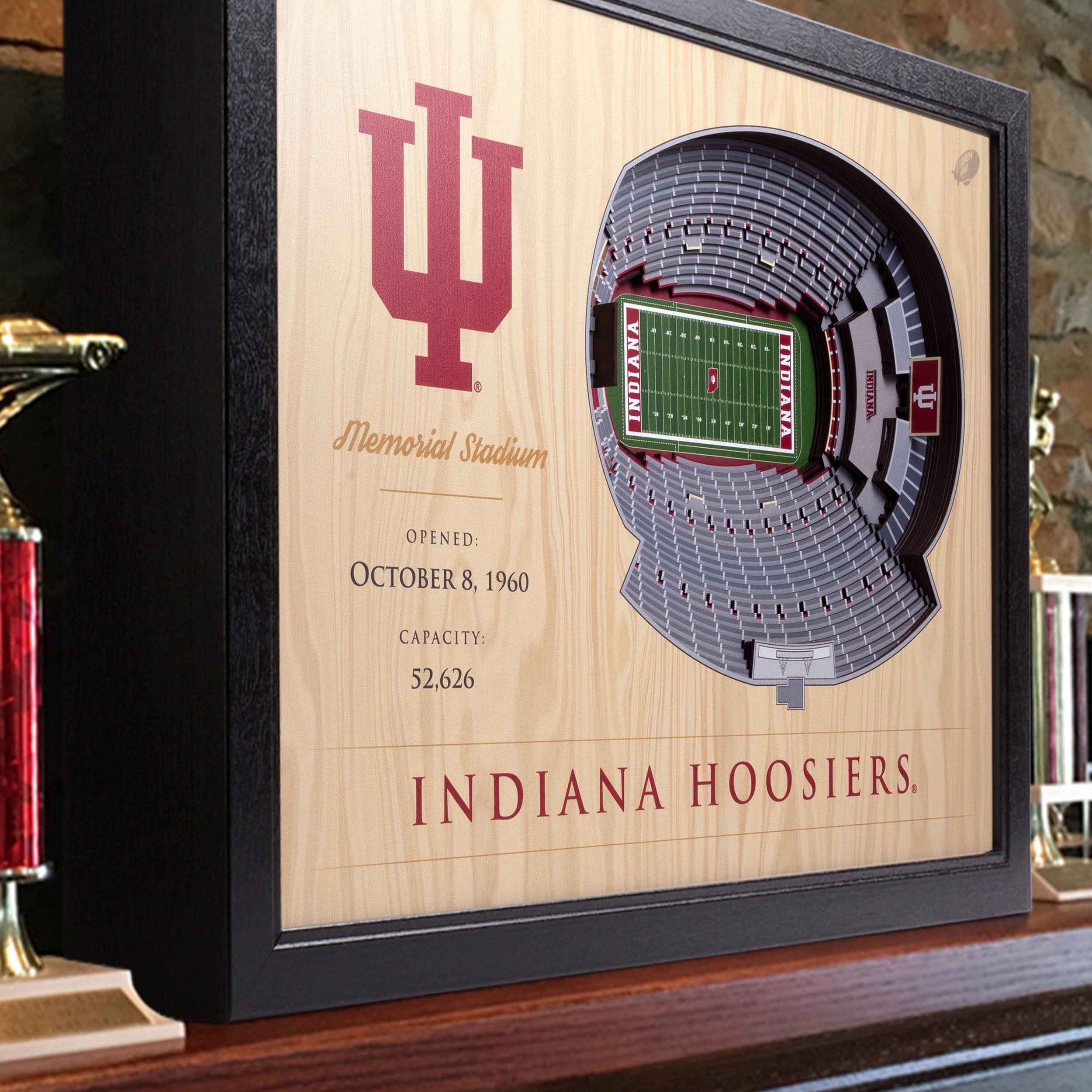 YouTheFan NCAA Indiana Hoosiers FB 25-Layer Stadiumview Wall Art
