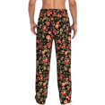 thumbnail image 3 of Goofa Rose Flowers Printed Soft Pajama Pants for Men, Wide Leg Comfy Casual Lounge Yoga Pants-Large, 3 of 9