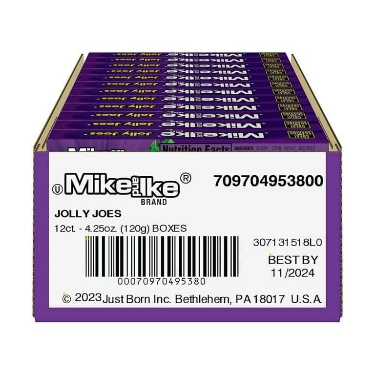Mike ANGELO　11枚組 Mike & Ike Jelly Candy - Jolly Joes - 24CT Box – Oh! Nuts