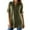 Army Green, variant on ZyeKqe Button down Shirts for Women 3/4 Sleeve Business Casual Tops Collared Loose Work Blouses