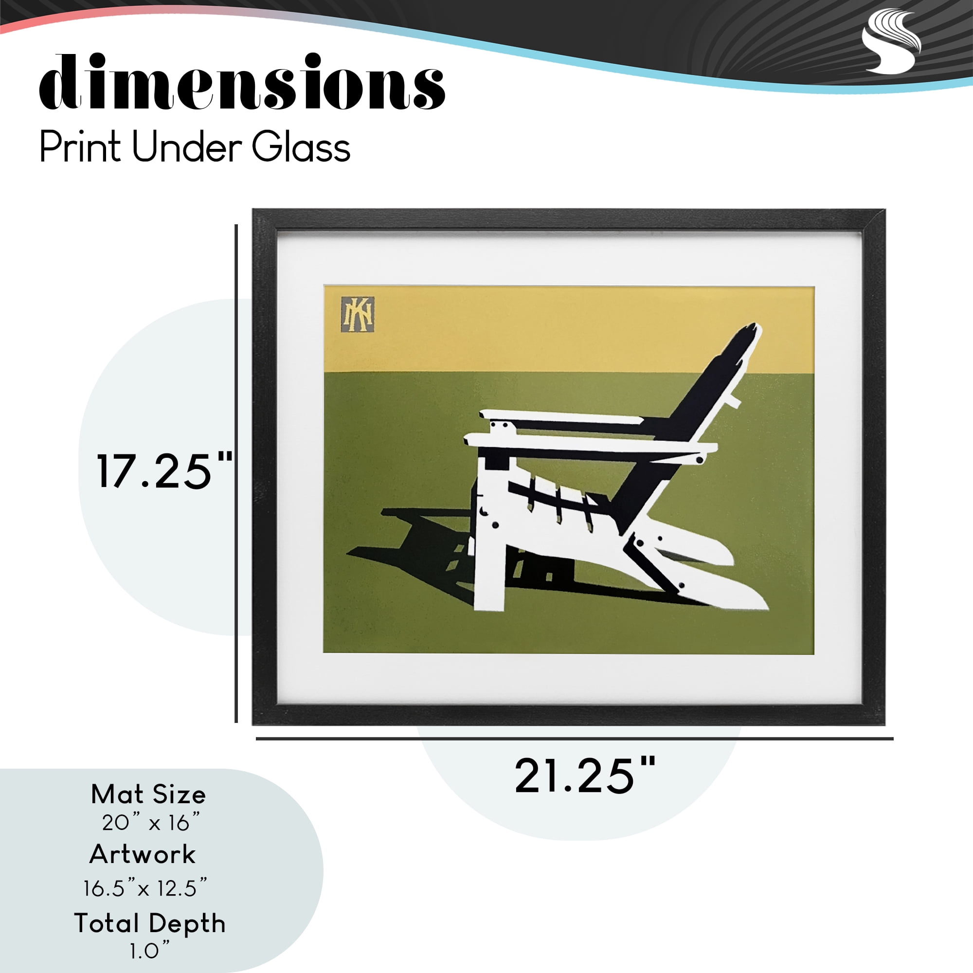 Stupell Industries Minimal Sunlit Lounge Chair Black Framed Print Under Glass, design by Jadei Graphics