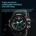 thumbnail image 4 of SKMEI Men's Military  Waterproof Watches for Men with Stopwatch Alarm LED Back Light Sports Watch, Black, 4 of 10