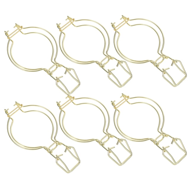 SEWCHICS 6pcs Canning Jar Clips Stainless Steel Sealing Food Storage Accessories Golden Kitchen Organization Tools
