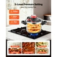 thumbnail image 6 of VEVOR Pressure Cooker, 6.3Qt Pressure Cooker Stainless Steel, Pressures Canner with Steaming Rack, Tempered Glass Lid, Three Pressures Settings for Meat, Beans, Rice, Soup, Sauces, Cook up to 100 kPa, 6 of 9
