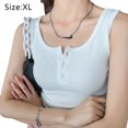thumbnail image 2 of Women Stretch Slim Round Neck Ribbed Tank Basic Solid Top, 2 of 5