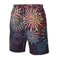 thumbnail image 4 of Balery Fireworks2 Traje de Baño Estilo Hawaiano para Hombre, Shorts de Secado Rápido con Bolsillos-Large, 4 of 6