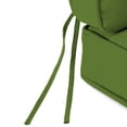 thumbnail image 6 of Jordan Manufacturing Sunbrella 45" x 22" Spectrum Cilantro Green Solid Rectangular Outdoor Deep Seat Chair Cushion Set with Ties and Welt, 6 of 13