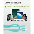thumbnail image 5 of Liquipel Powertek Glow in Dark Cable lightning - Blue, 5 of 6