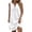 White, variant on Horkkom Linen Dress Women Solid Color Mini V Neck Summer Dresses Beach Vacation Loose Sundresses, S-3XL