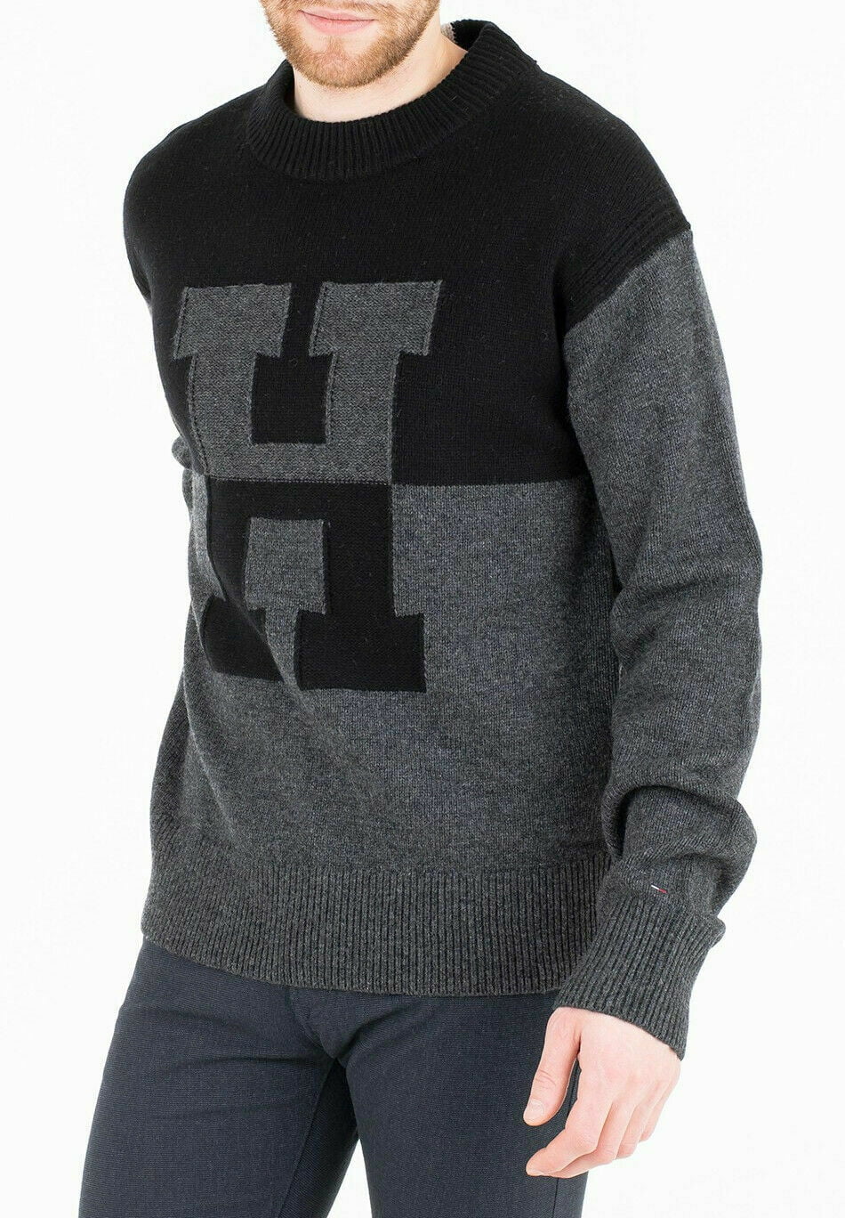 Specialisere Månenytår Luftfart Tommy Hilfiger Men's Oversized Innovative Mock Neck Wool Sweater B4HP  (Black,2XL) - Walmart.com
