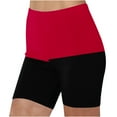 thumbnail image 2 of LEBONYARD Ladies Lightweight Yoga Shorts Breathable Quick Dry Summer,Women's Summer High Waisted Shorts Summer Casual Stretch Short Sport Shorts Red XXXL, 2 of 5