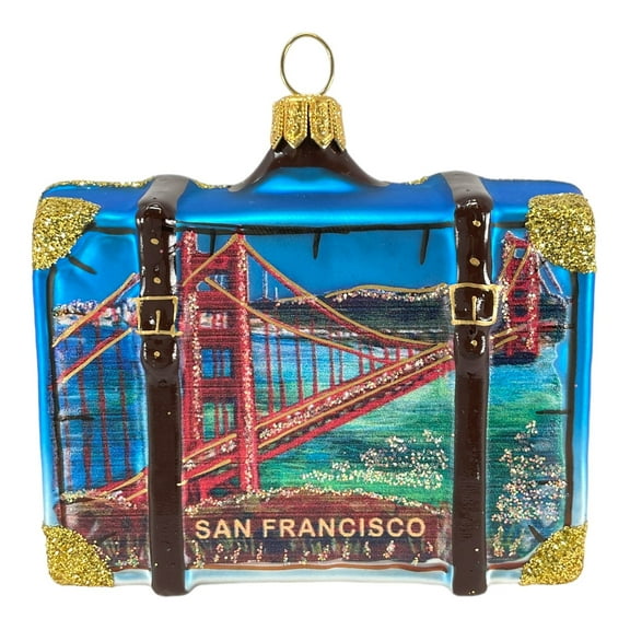 San Francisco California Travel Suitcase Christmas Ornament Decoration ONE Pc