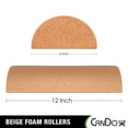 thumbnail image 2 of CanDo® Full-Skin White PE Foam Roller For Muscle Restoration, Massage Therapy, Sport Recovery, And Physical Therapy. Beige, 6" x 12", Half-Round, 2 of 6