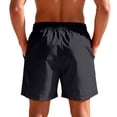 thumbnail image 4 of Men's Shorts Lightweight Solid Color Cargo Shorts Drawstring Elastic Waist Shorts Summer Lightweight Running Shorts Walking Shorts, 4 of 7
