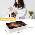 thumbnail image 5 of Galaxy PU Leather Necklace Organizer Bracelet Holder Jewelry Organizer with Removable Compartment, Portable, 5 of 6