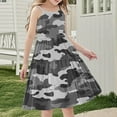 thumbnail image 4 of LOVZFMLL Robe à Manches Courtes pour Enfants, Taille Cintrée, Couleur Unie, 4 of 7