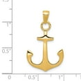 thumbnail image 7 of 14k Yellow Gold Anchor Charm Pendant, 7 of 7