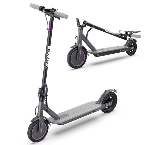 VOLTVOGUE VV-5 Adult Folding Electric Scooter, 350W Motor 19MPH, 15 Miles Range, 8.5'' Solid Tire Commuter E Scooter with APP