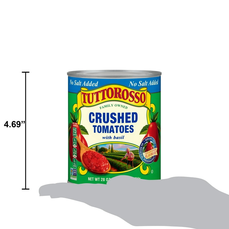 Tuttorosso Italian Crushed Tomatoes with Basil, Low Sodium