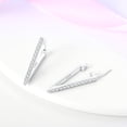 thumbnail image 3 of NARMO Original 925 Sterling Silver Hoop Earrings AAA CZ Sparkling Inlaid Triangle for Women Jewelry Gift, 3 of 6