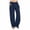 (Type1)Dark Blue, variant on Women Linen Pants, Summer Flowy Pants for Women Solid Pants Straight Casual Long Wide Leg Trouser Pants Drawstring Trousers