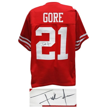 Frank Gore Signed Red Custom Jersey