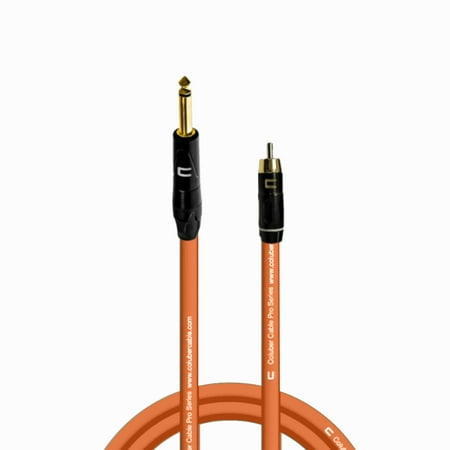 Coluber Cable - 1/4" TS Male to RCA Male - Pro 3-Pin Microphone Connector