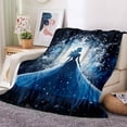 thumbnail image 4 of Girls In The Ice World Pattern Print Flannel Throw Blanket, 4 of 8