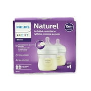 Philips Avent Natural Baby Bottle, Clear, 4oz, 2pk, SCF010/27