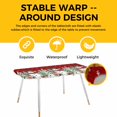 thumbnail image 4 of Red Christmas Table Cloths for 8 Foot Rectangle Tables, Xmas Snowman Trees Watercolor Snowflakes Patio Waterproof Elastic Fitted Tablecloths, Washable Rectangular Table Cover for Camping, 4 of 8