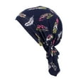 thumbnail image 2 of DQRPSEETB Women India Elastic Turban Print Cotton Hat Head Scarf Wrap Female Stretch Cotton Print Sleep Turban Hat Headwear Scarf Chemo Beanie Cap for Cancer Hair Loss, 2 of 2