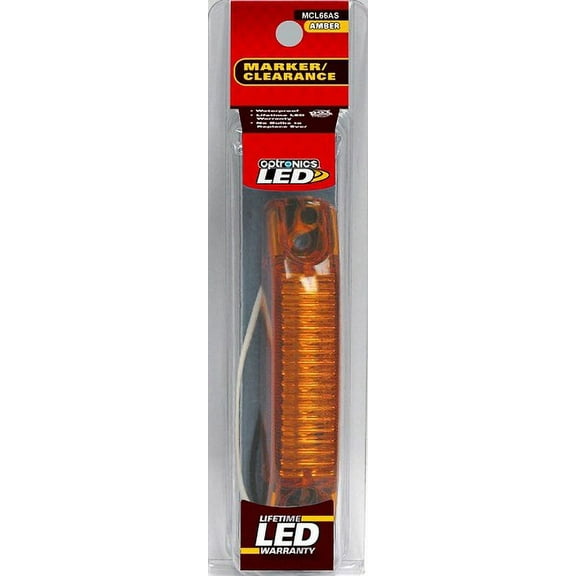Optronics MCL66AS Sealed LED Surface Mount Marker/Clearance Light, Amber