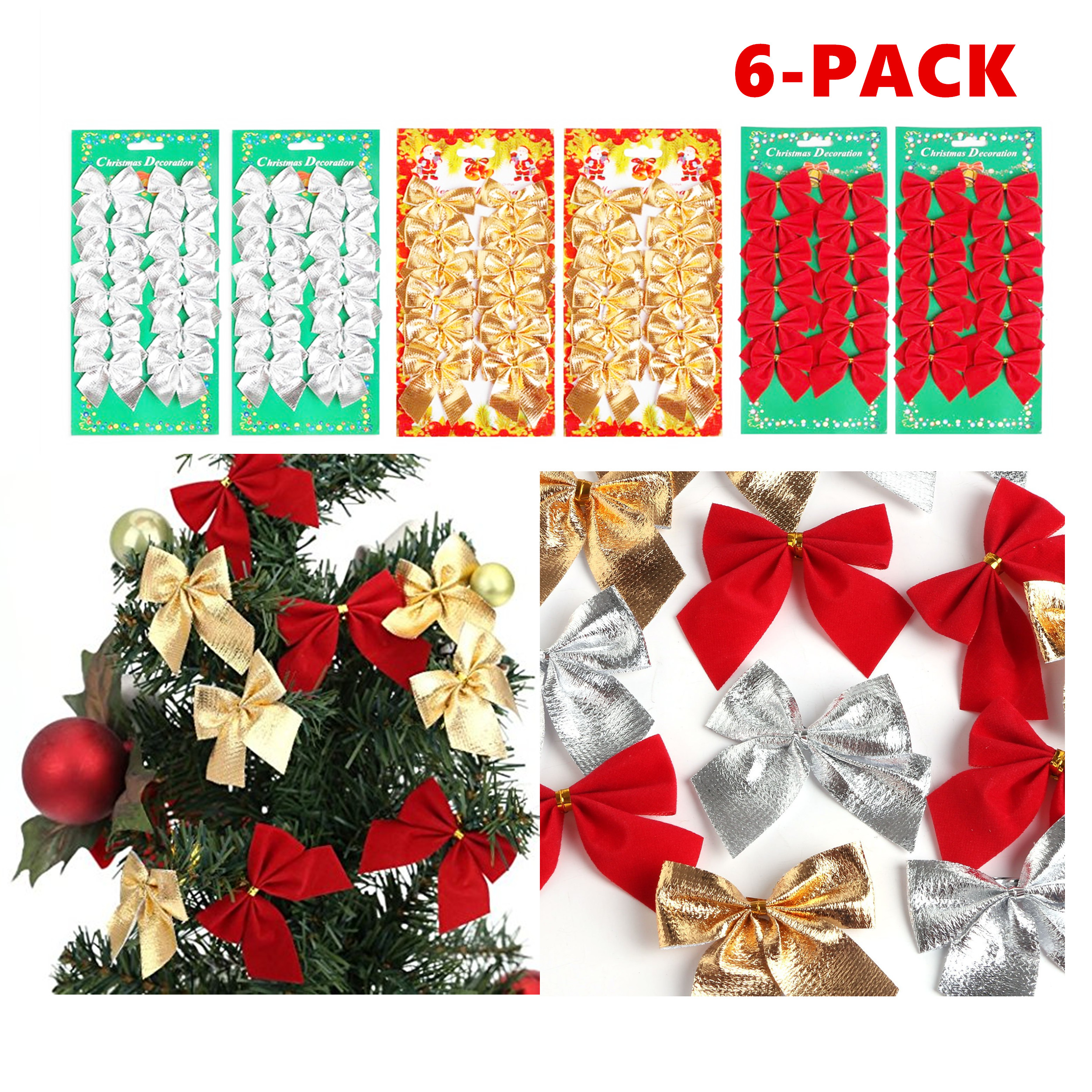 Essential Christmas Tree Ribbon Bows Bowknots Christmas ...