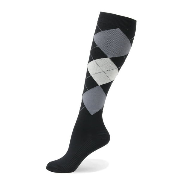 Nvzi Compression Socks for Women & Men-3 Pairs 20-30mmhg Support Running Nurse Travel,S/M,Black