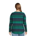 thumbnail image 3 of Terra & Sky Women's Plus Size Waffle Tee with Long Sleeves, Sizes 0X-4X, 3 of 5