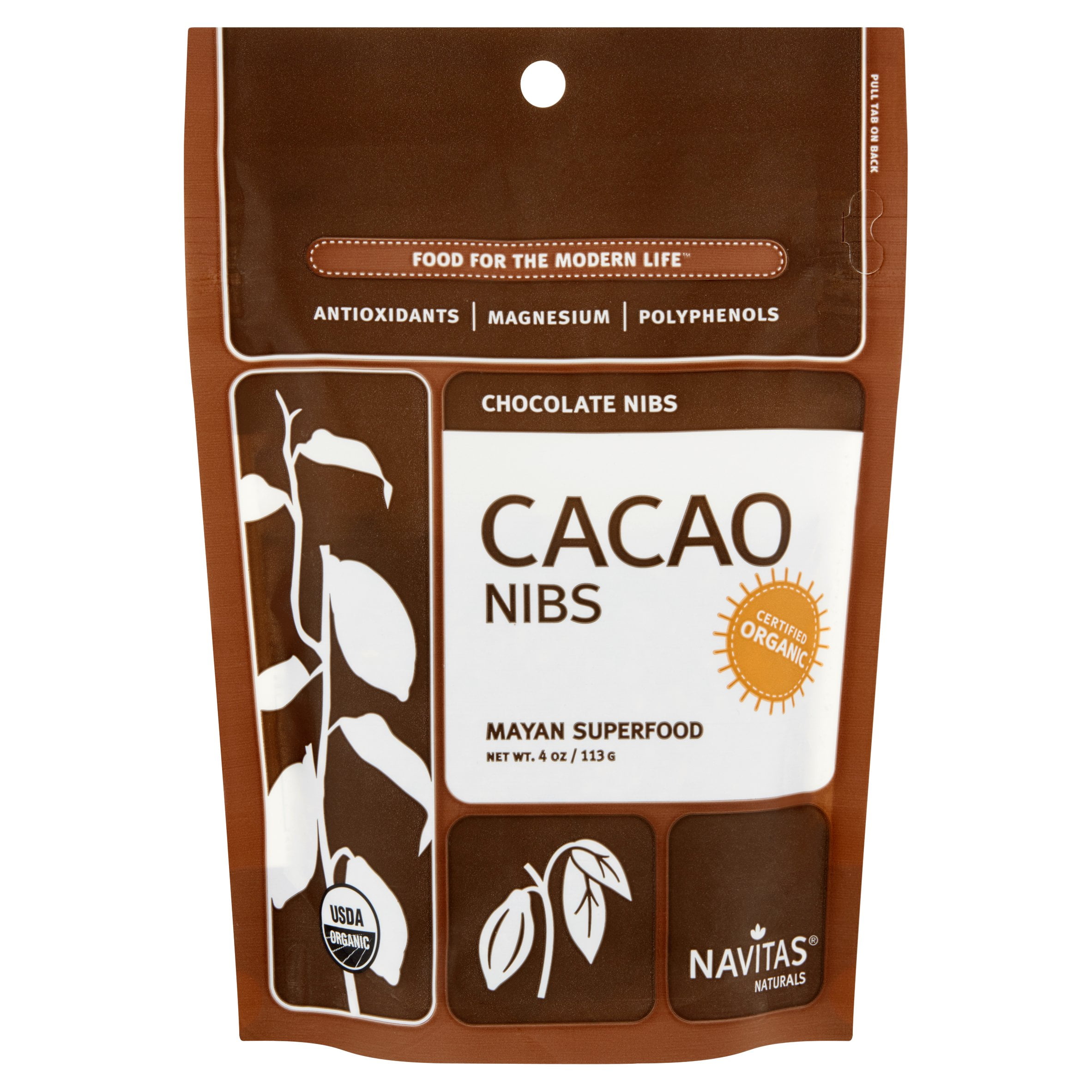 Navitas Naturals Cacao Nibs Chocolate Nibs Mayan Superfood, 4 oz, 12