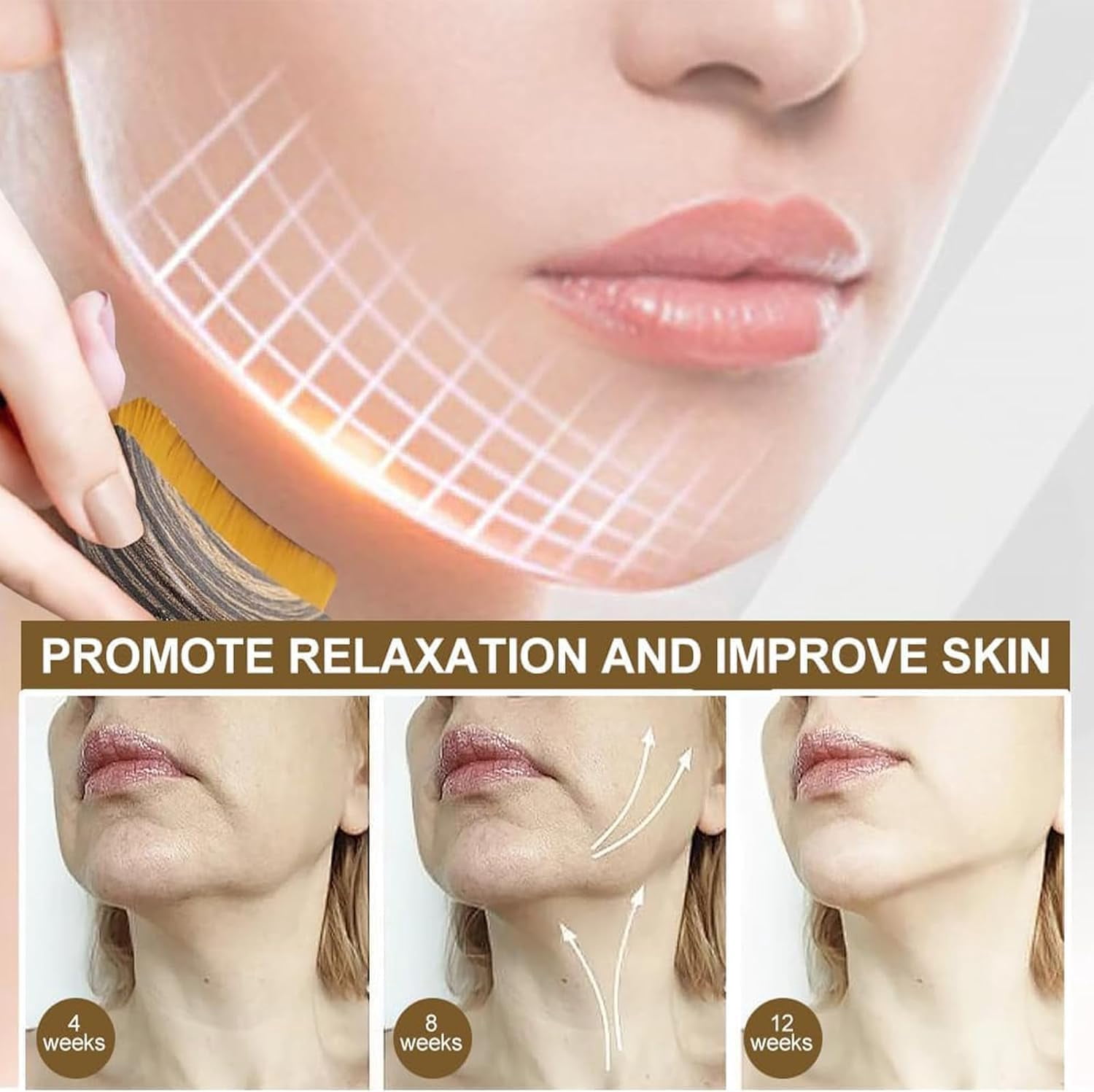 Lymphatic Contour Face Brush, Contour Face Brush for Lymphatic Drainage, Chin & Jawline Sculpting (1PCS)