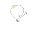 thumbnail image 2 of Delight Jewelry Silvertone Little Bird Initial - A - - Goldtone Leaf Delicate Bracelet, 6.25+1.75", 2 of 4
