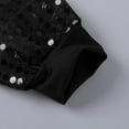 thumbnail image 7 of Alvivi Kids Hip Hop Jazz Dance Disco Outfit Sequins Hooded Jacket Pants Hat Performance Costume Set Black 11-12, 7 of 7