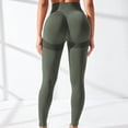 thumbnail image 3 of idosla Women Scrunch Butt Lifting Leggings for Women Seamless High Waisted Workout Yoga Pants Gym Booty Tights (Green, M), 3 of 6