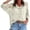 Beige, variant on Womens Crochet Hollow out Knit Tops 3/4 Sleeve Loose Blouses Beach Vacation Tops 2026 Yellow M