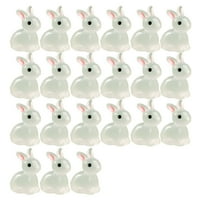 QTOCIO Toddler Toys, Kids Toy Gifts, 21 PCS Luminous Mini Resin Bunny Plastic Rabbits Glowing In The Dark Miniature Bunnies Figurines For Easter Mini Decoration