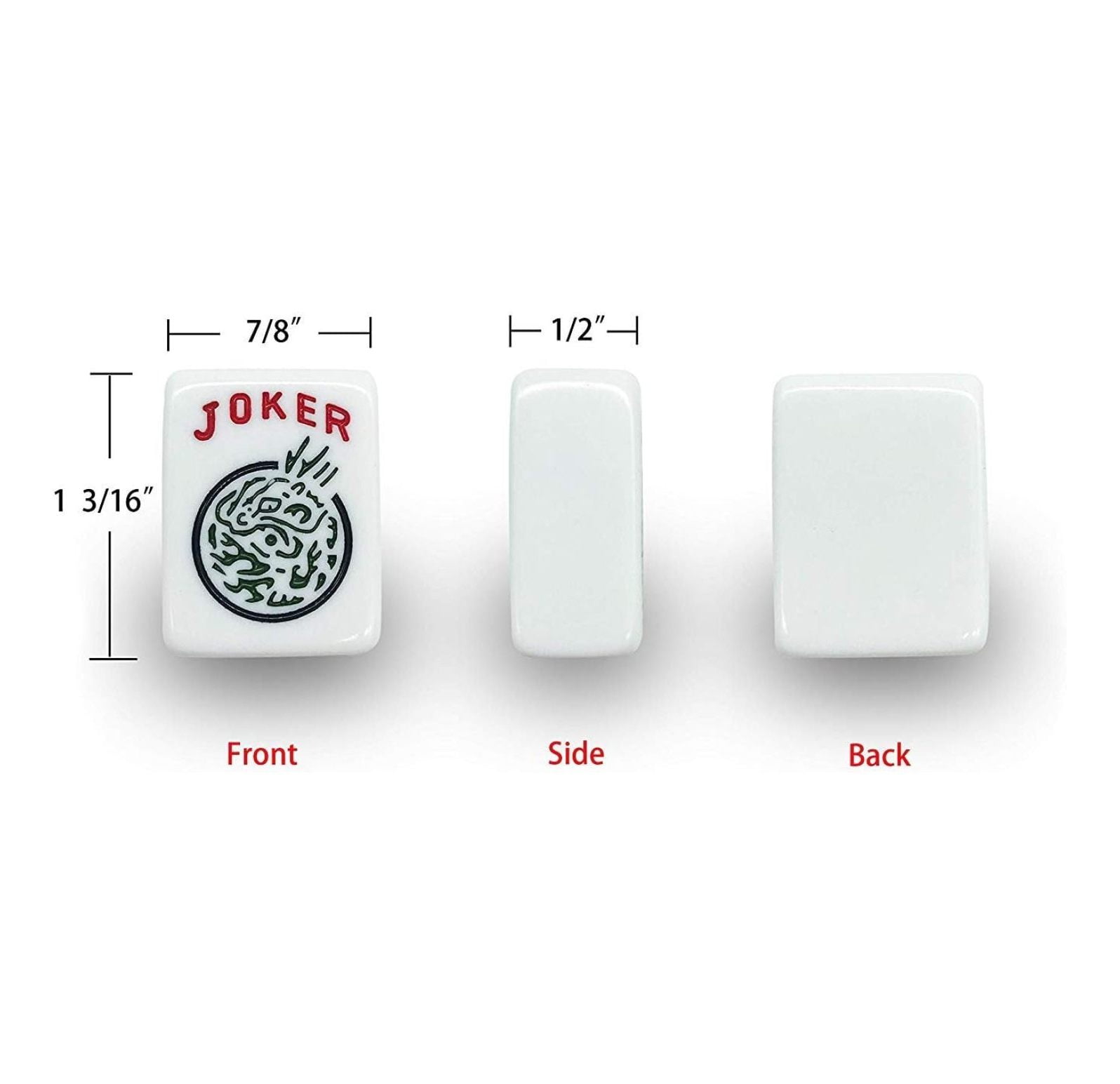 American Mahjong Set - Black Soft Bag - 166 White Engraved Tiles, 4 All-in-One Rack/Pushers Western Mah Jongg Game Set
