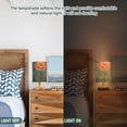 thumbnail image 5 of Flowers Leaves Light Table Lamp USB Bedside Desk Nightstand Lamp Printed Gifts Small Lamp Wood Base for Bedroom Living Room Kids Room College Dorm, 5 of 7