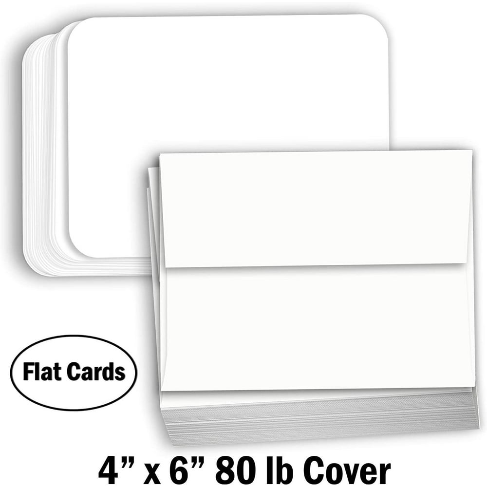 Hamilco White Cardstock Thick Paper Blank Index Flash Note & Post