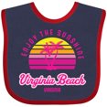 thumbnail image 3 of Inktastic Summer Enjoy the Sunshine Virginia Beach Virginia in Pink Boys or Girls Baby Bib, 3 of 4