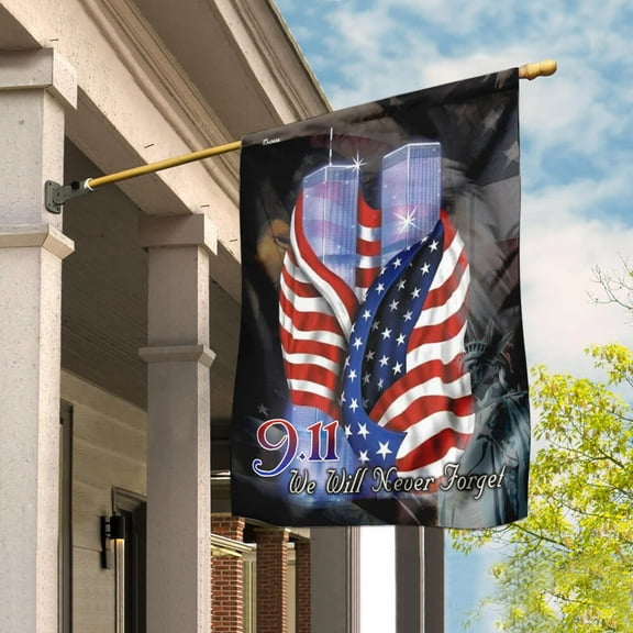 Flagwix September 11th Never Forget 911 Flag Premium Polyester American Flag for Outside